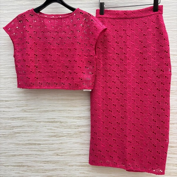 [ Gucci ] 구찌 펀칭 니트 투피스