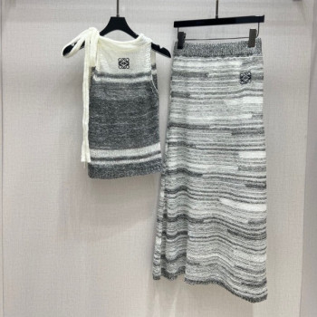 [ Loewe ] 로에베 홀터넥 니트 세트