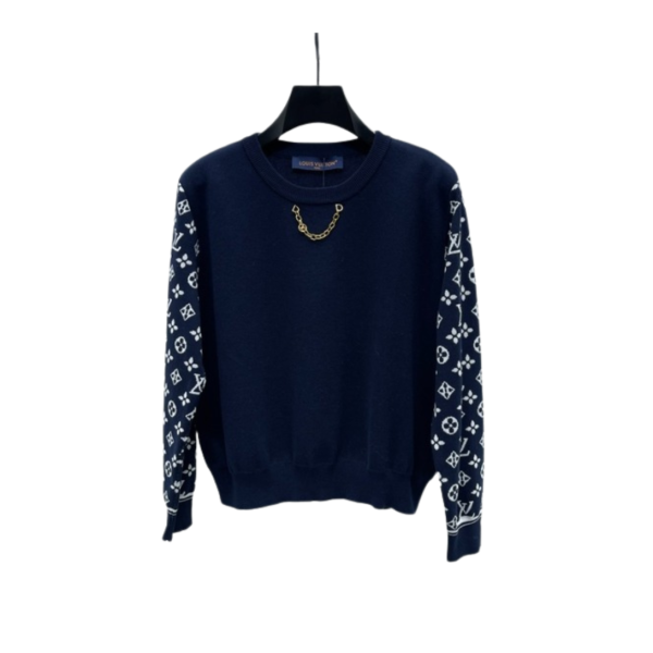 [ LV ] 자카드 체인 울 니트