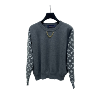 [ LV ] 자카드 체인 울 니트