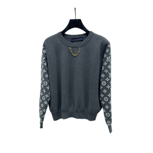 [ LV ] 자카드 체인 울 니트