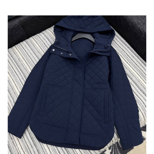 [ Hermes ] 에르메스 양면 퀼팅 후드 자켓