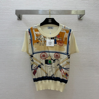 [ Hermes ] 에르메스 실크 라운드 니트