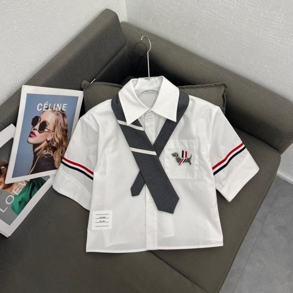 [ 톰브라운 ] 25ss 크롭 셔츠