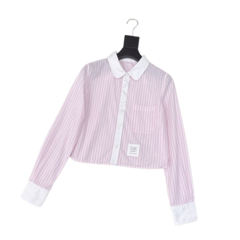 [ 톰브라운 ] 25ss 핑크 스트라이프 셔츠