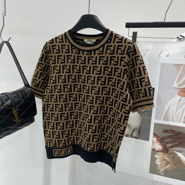 [ Fendi ] 펜디 FF 라운드 반팔 니트