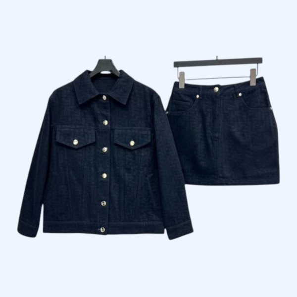 [ Fendi ] 펜디 데님 스커트 세트