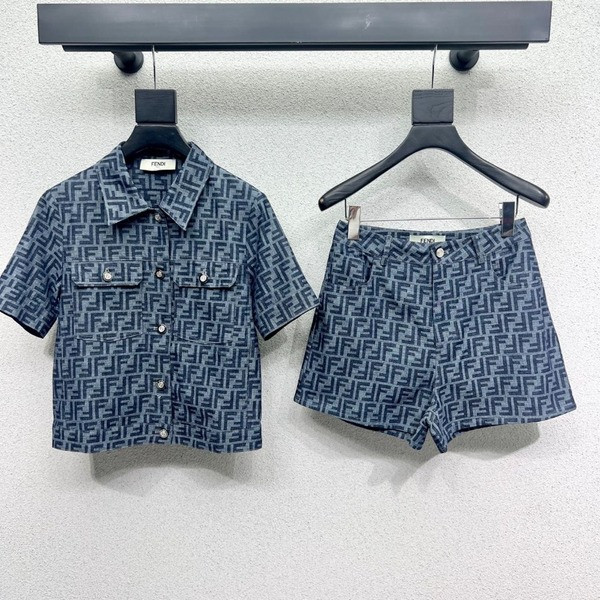 [ Fendi ] 펜디 로고 데님 투피스