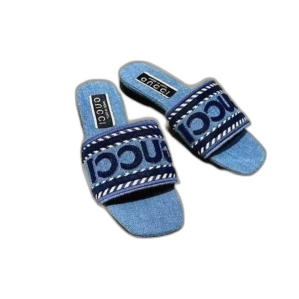 [Gucci] 구찌 스크립트 슬라이드 샌들