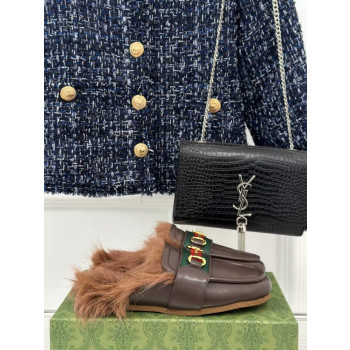 [Gucci] 구찌 웹 스트라이프 뮬