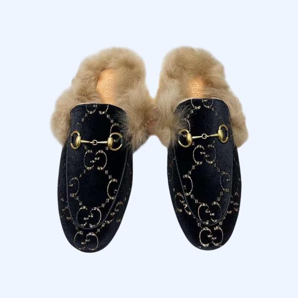 [Gucci] 구찌 퍼 프린스타운 뮬