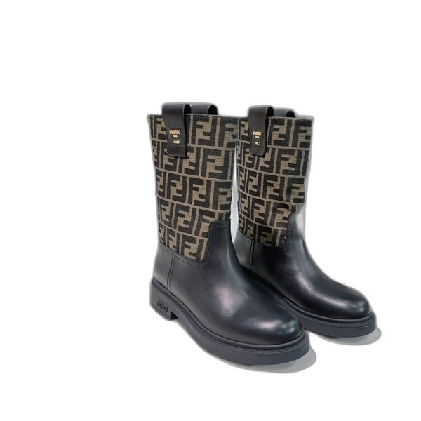 [ Fendi ] 펜디 가죽 미들 부츠