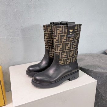 [ Fendi ] 펜디 가죽 미들 부츠