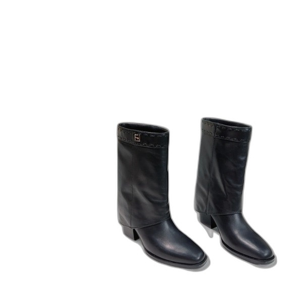 [ Fendi ] 펜디 가죽 미들 부츠