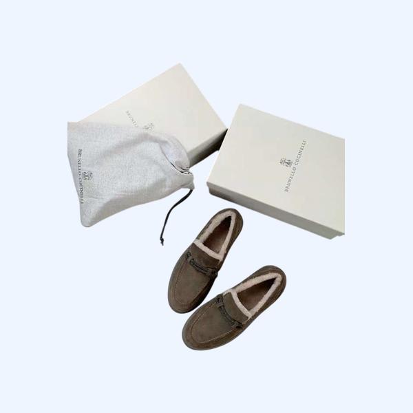 [Brunello Cucinelli] 브루넬로 쿠치넬리 모닐리 바 스웨이드 페니 로퍼