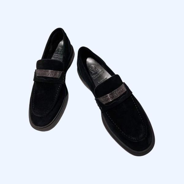 [Brunello Cucinelli] 브루넬로 쿠치넬리 모닐리 스웨이드 페니 로퍼