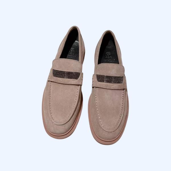 [Brunello Cucinelli] 브루넬로 쿠치넬리 모닐리 스웨이드 페니 로퍼