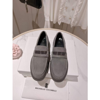 [Brunello Cucinelli] 브루넬로 쿠치넬리 모닐리 스웨이드 페니 로퍼