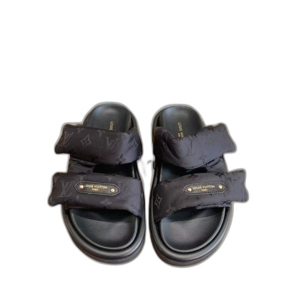 [ LV ] 25ss 풀 필로우 벨크로 뮬