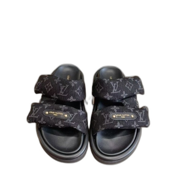 [ LV ] 25ss 풀 필로우 벨크로 뮬