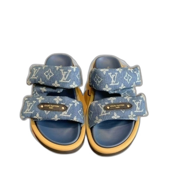 [ LV ] 25ss 풀 필로우 벨크로 뮬