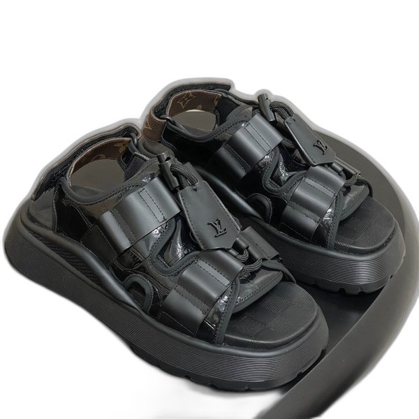 [ LV ] 벨크로 통굽 샌들