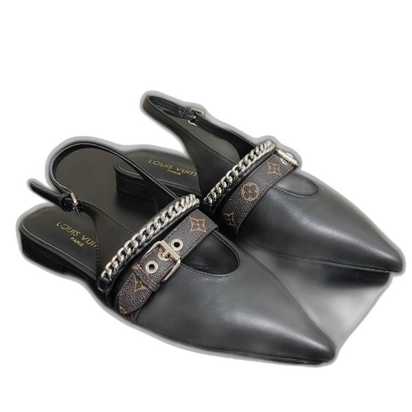 [ LV ] 바이브 슬링백 스틸레토 플랫