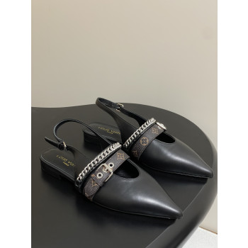 [ LV ] 바이브 슬링백 스틸레토 플랫