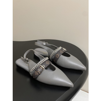 [ LV ] 바이브 슬링백 스틸레토 플랫