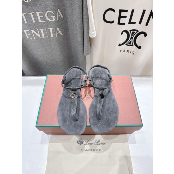 [ Loro Piana ] 로로피아나 민딜 스웨이드 샌들