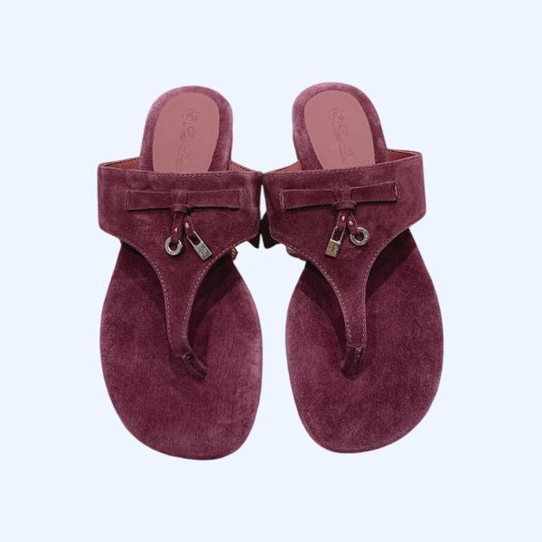 [ Loro Piana ] 로로피아나 참스 스웨이드 샌들