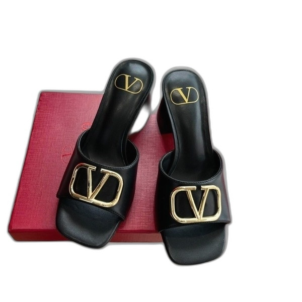 [ Valentino ] 발렌티노 브이로고 시그니처 슬라이드 샌들