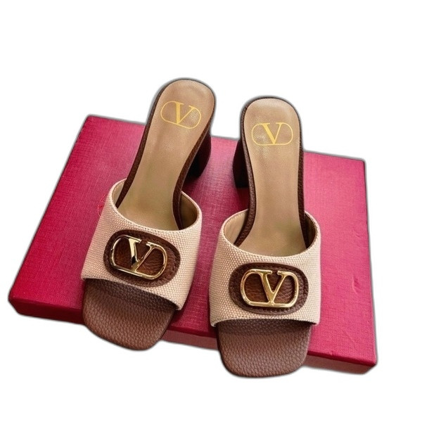 [ Valentino ] 발렌티노 브이로고 시그니처 슬라이드 샌들