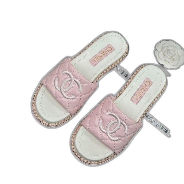 [ 샤넬 ] 통굽 체인 슬리퍼 뮬