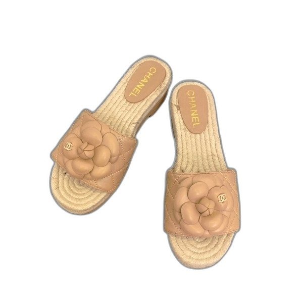 [ Chanel ] 샤넬 까멜리아 에스파듀 통굽 샌들