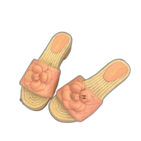 [ Chanel ] 샤넬 까멜리아 에스파듀 통굽 샌들