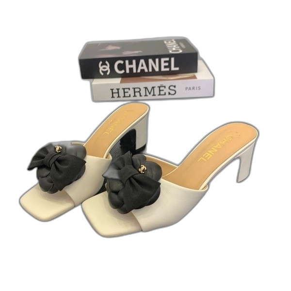 [ Chanel ] 샤넬 까멜리아 리본 힐