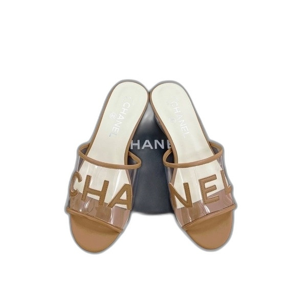 [ Chanel ] 샤넬 로고 크리스탈 뮬