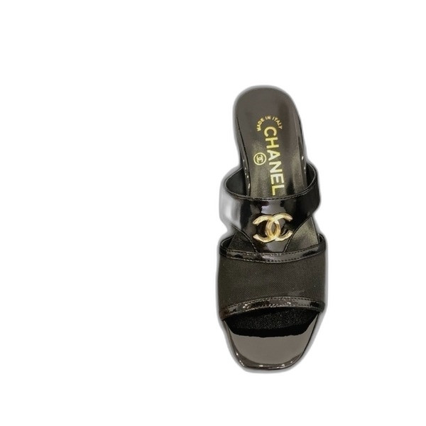 [ Chanel ] 샤넬 매쉬 애나멜 뮬 샌들