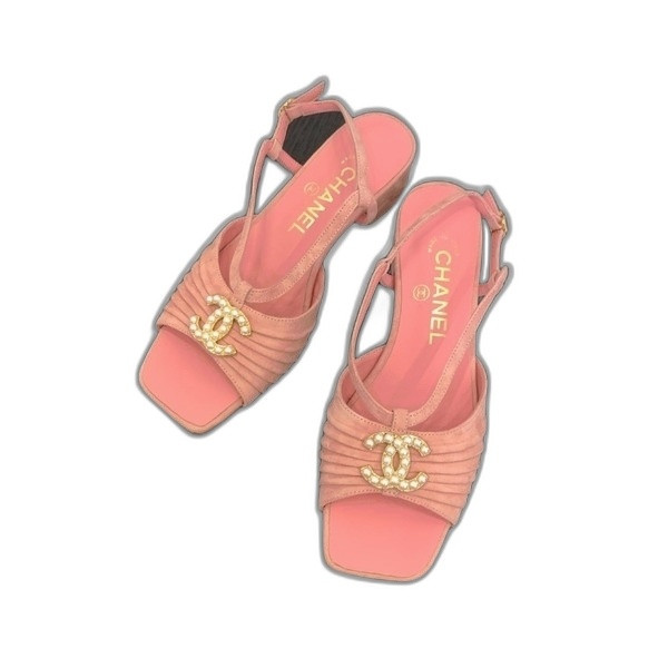 [ Chanel ] 샤넬 CC 스웨이드 샌들