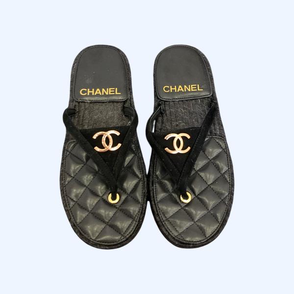 [ Chanel ] 샤넬 퀼팅 에스파듀 쪼리 샌들