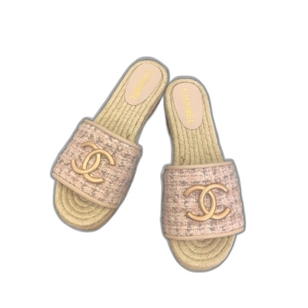 [ Chanel ] 샤넬 CC 에스파듀 통굽 샌들