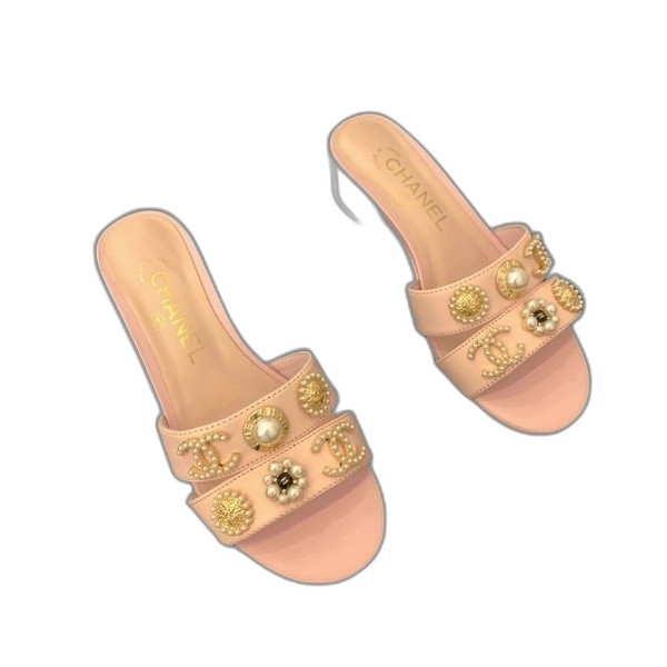 [ Chanel ] 샤넬 진주 버클 뮬 샌들