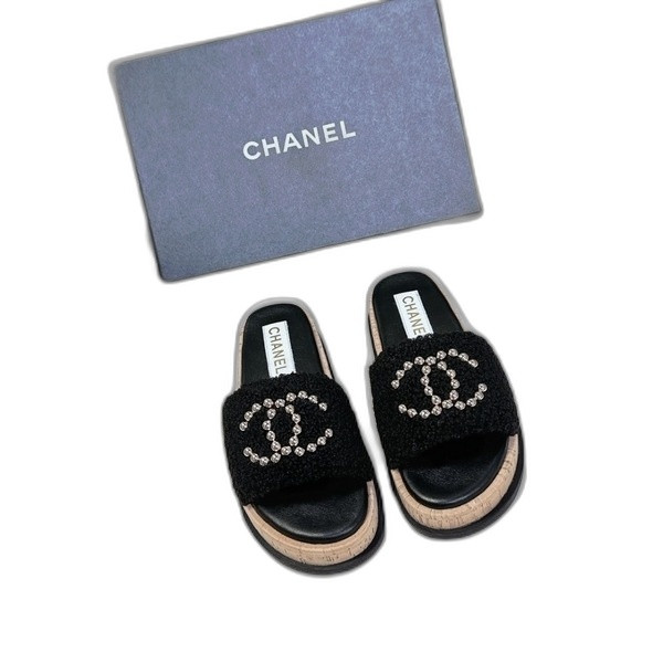 [ Chanel ] 샤넬 CC 통굽 슬라이드