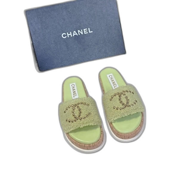 [ Chanel ] 샤넬 CC 통굽 슬라이드