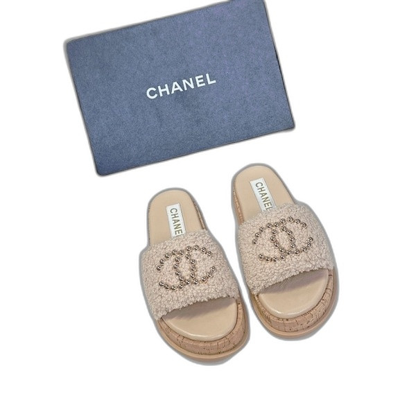 [ Chanel ] 샤넬 CC 통굽 슬라이드