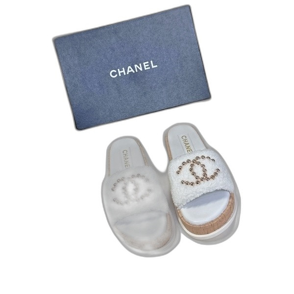 [ Chanel ] 샤넬 CC 통굽 슬라이드