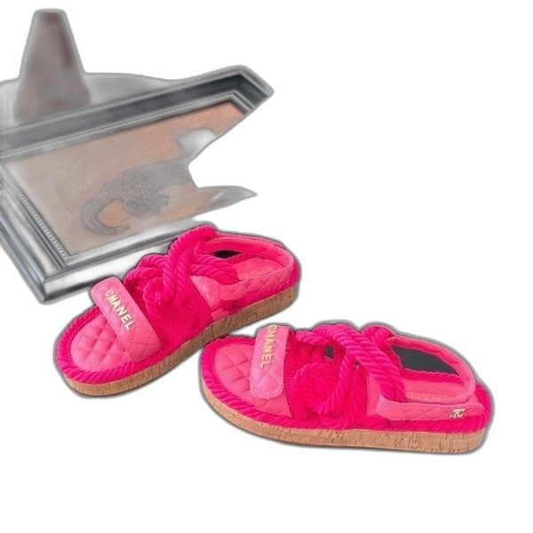 [ Chanel ] 샤넬 로프 벨크로 샌들