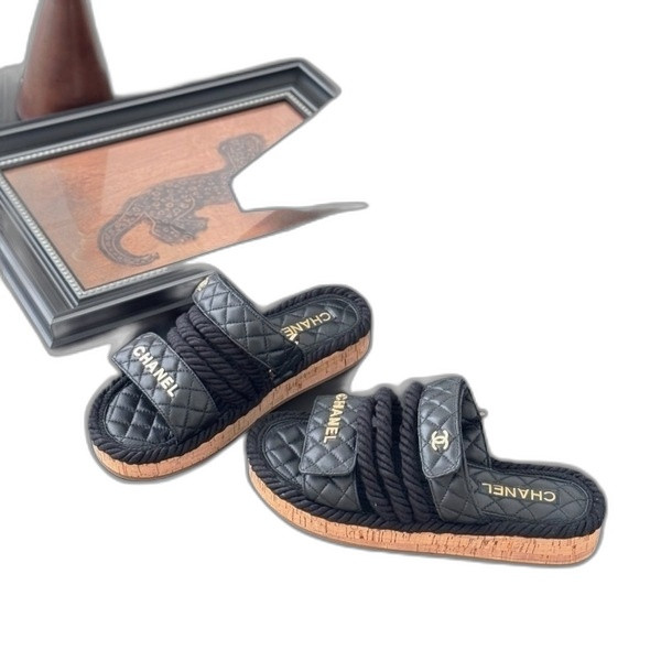 [ Chanel ] 샤넬 로프 벨크로 샌들