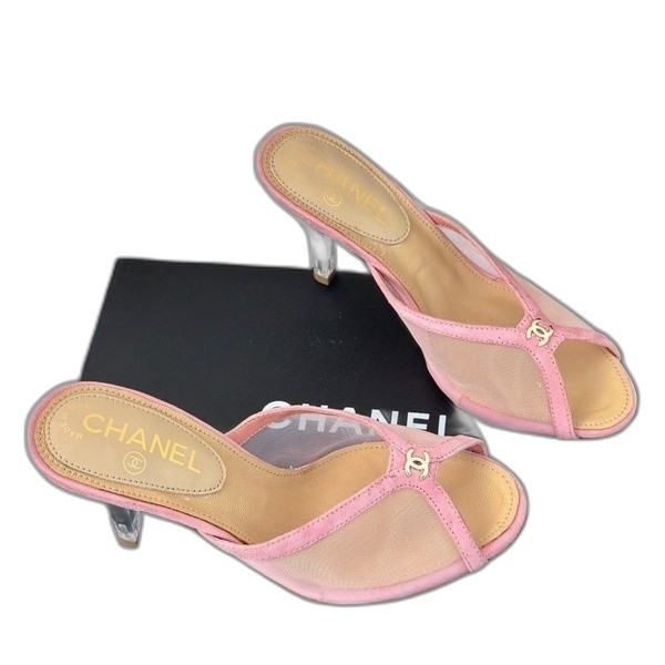 [ Chanel ] 샤넬 메쉬 뮬 힐